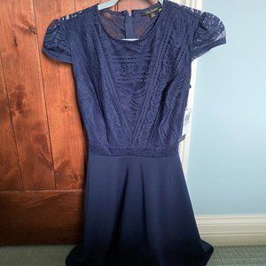 City Studio blue fit and flare dress size 0 junior